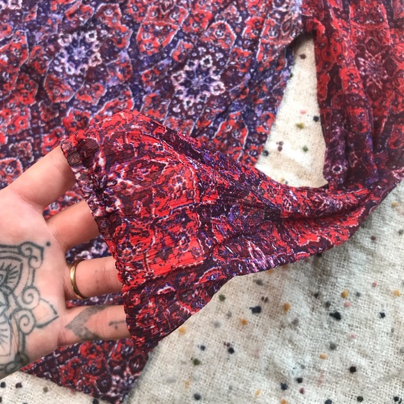 Lucky Brand Paisley Peasant Blouse - Picture 7 of 13